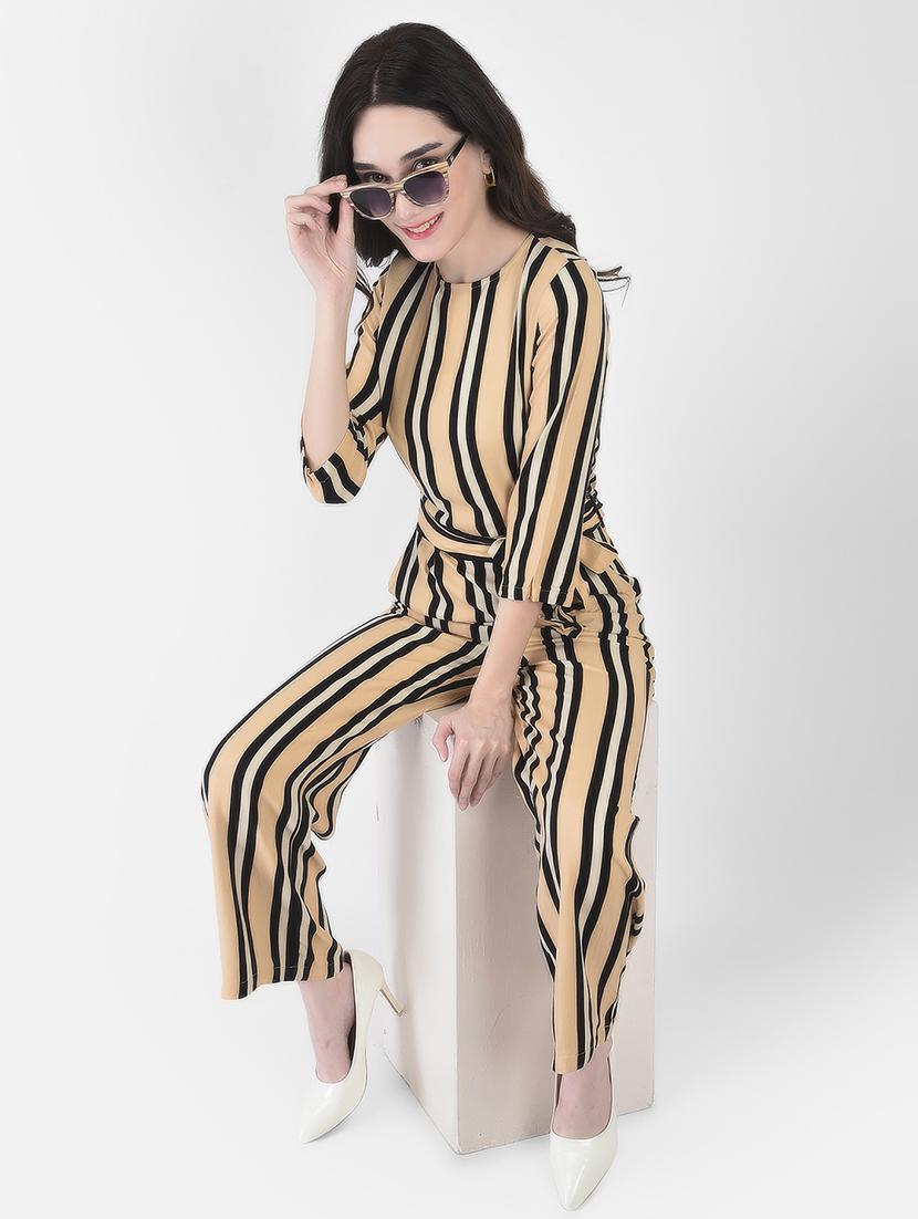 orange viscose full leg jumpsuit - 21248004 - Standard Image - 4