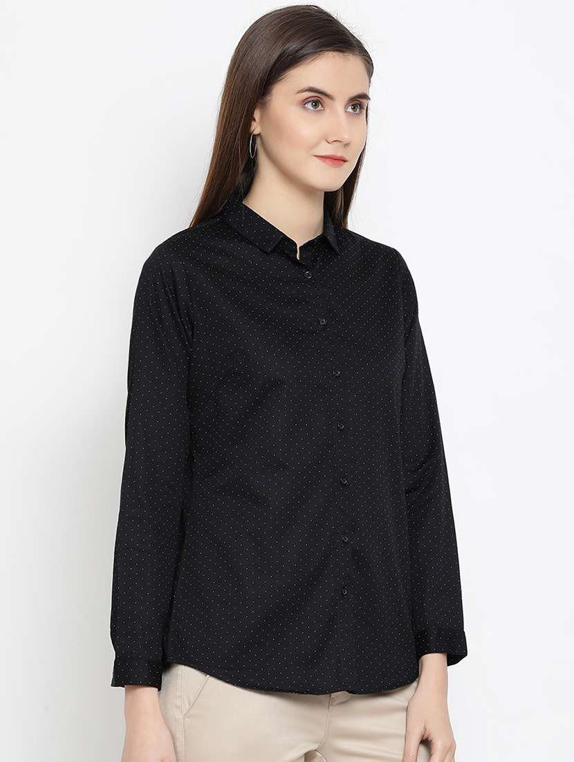 black cotton regular shirt - 21248028 -  Standard Image - 1