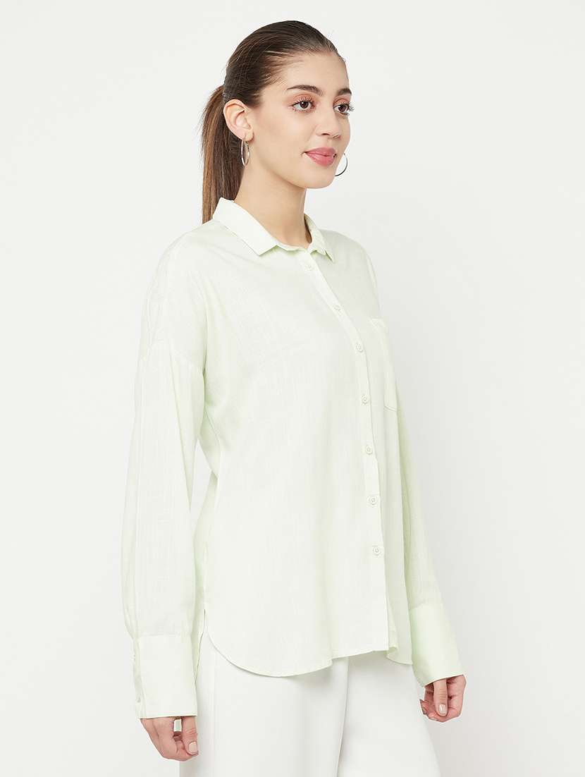 women solid cotton shirt - 21248039 -  Standard Image - 1