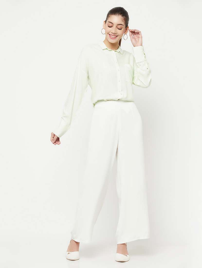 women solid cotton shirt - 21248039 -  Standard Image - 4