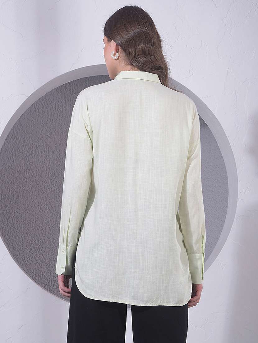 women solid cotton shirt - 21248039 -  Standard Image - 4