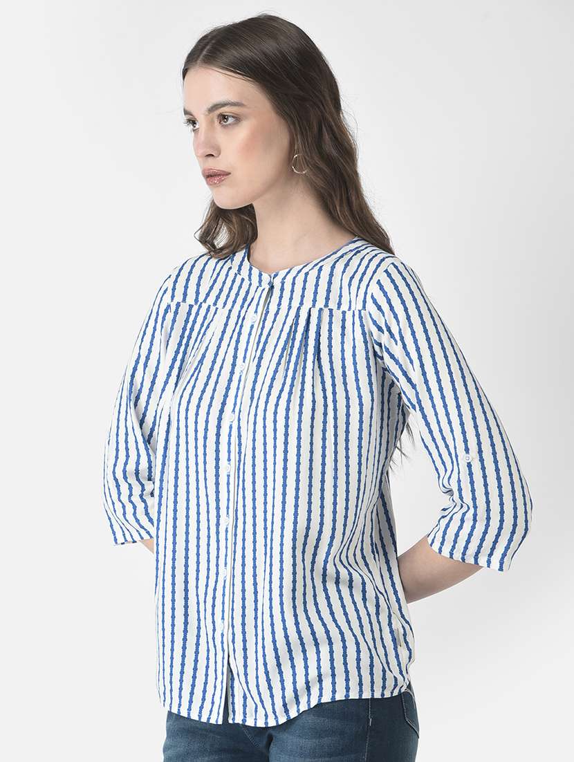 blue viscose regular shirt - 21248086 -  Standard Image - 1