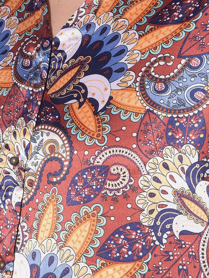 maroon polyester regular shirt - 21248105 -  Standard Image - 4