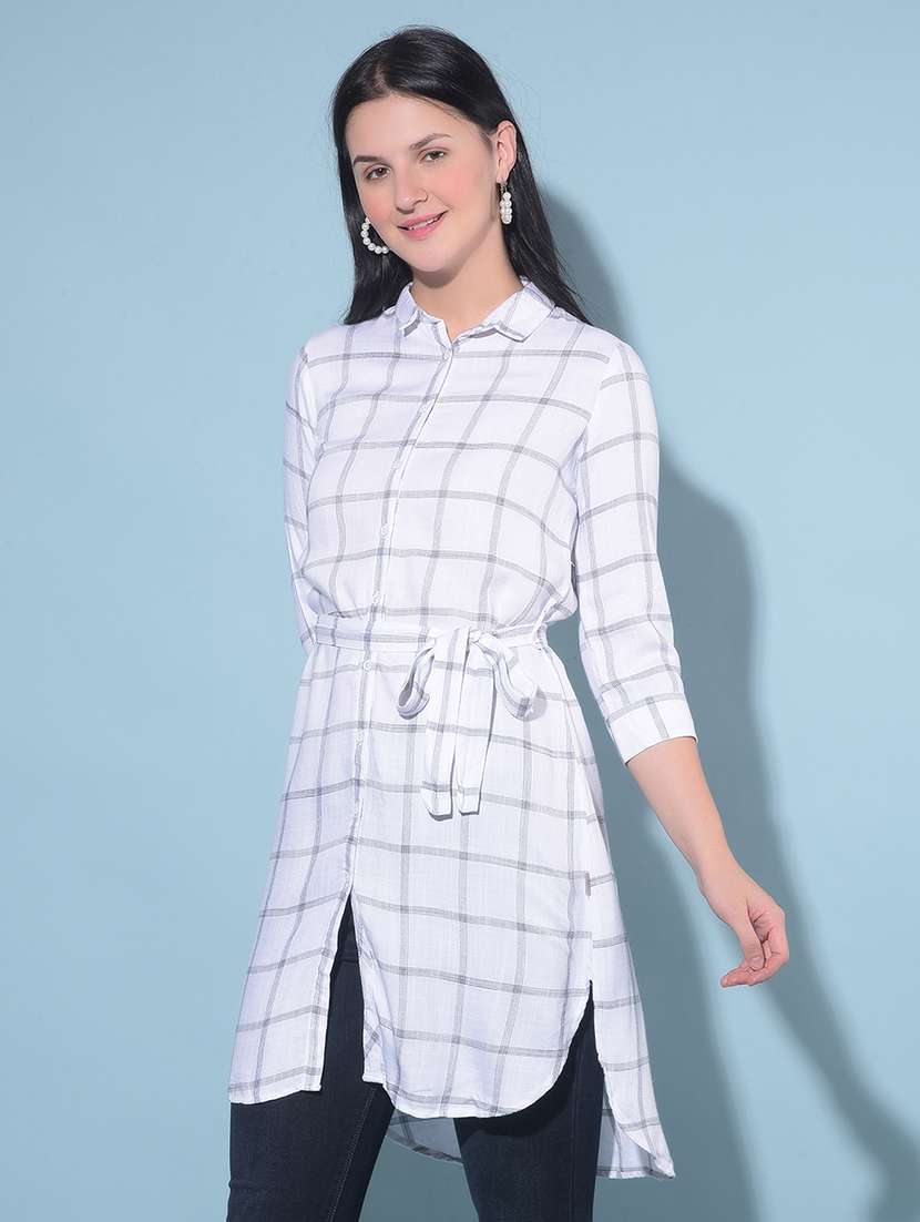 white viscose regular tunic