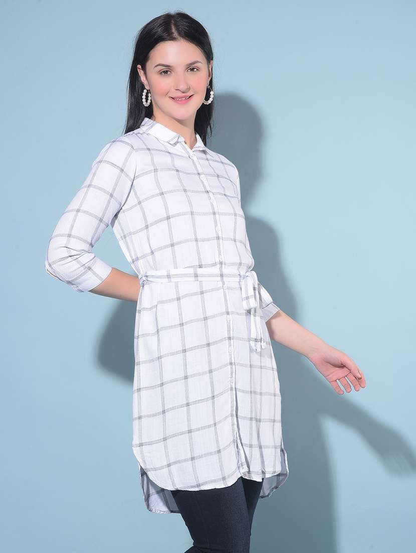 white viscose regular tunic - 21248109 - Standard Image - 1