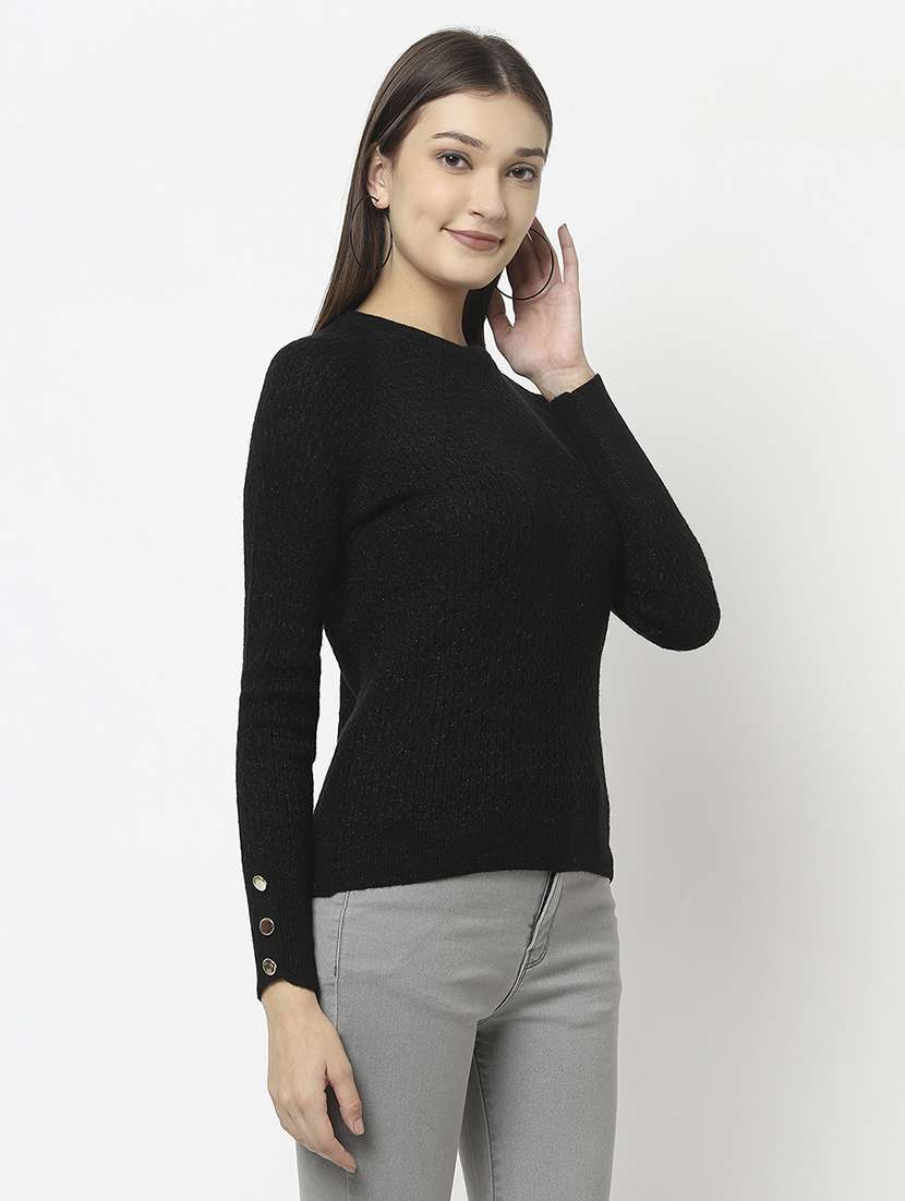 black acrylic pullover - 21248125 -  Standard Image - 1