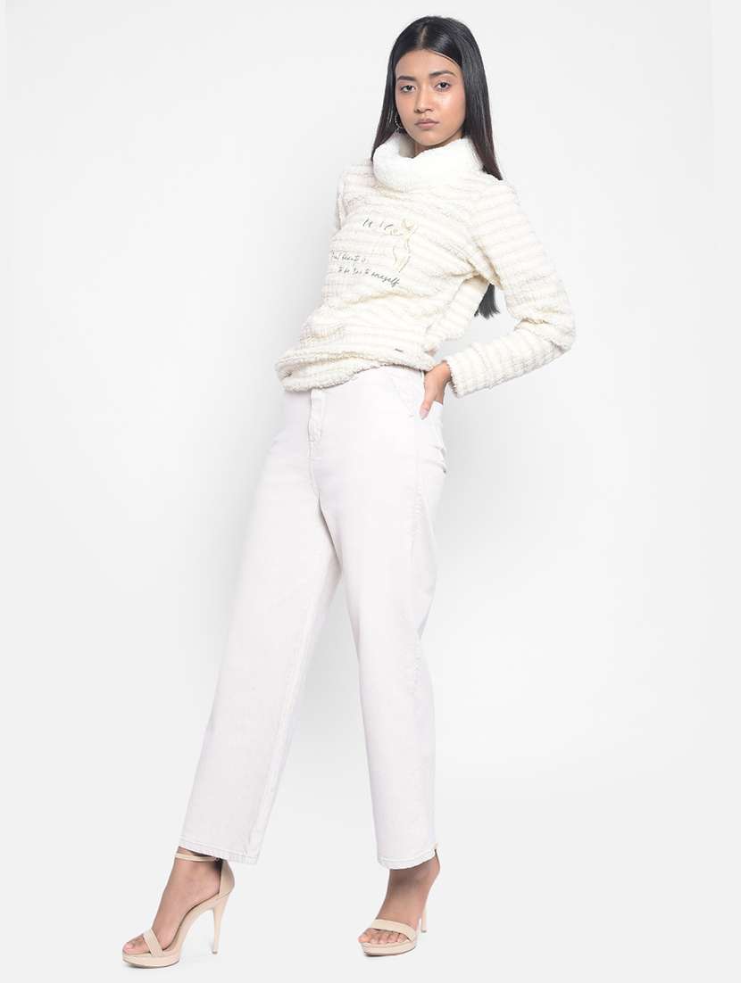 white polyester front print sweatshirt - 21248149 -  Standard Image - 4