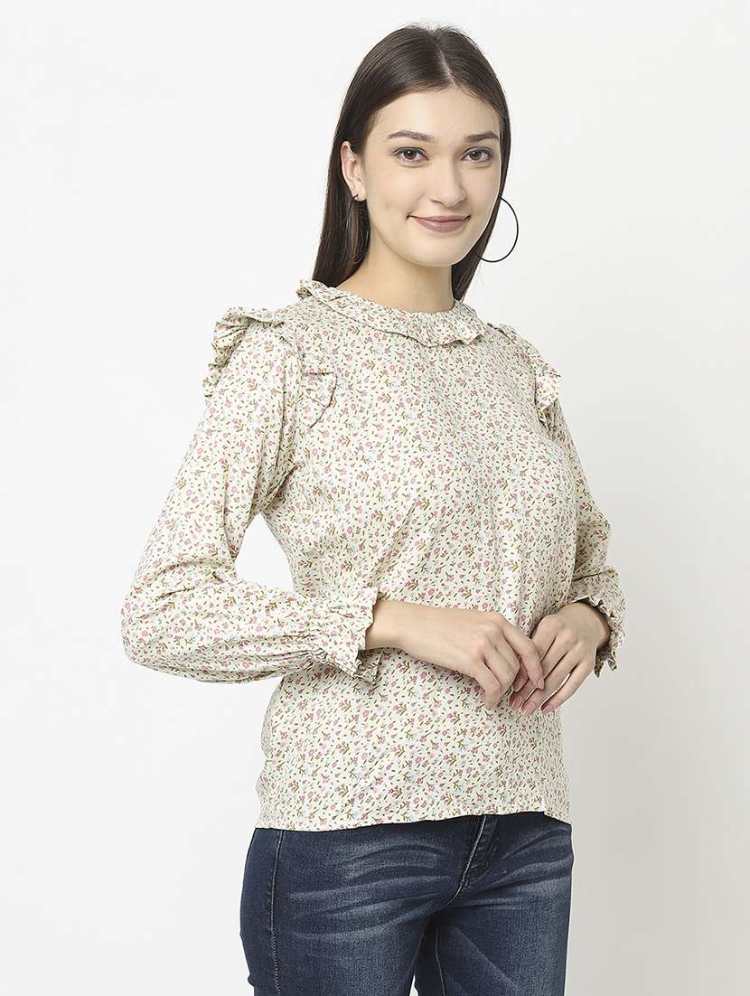 off white viscose regular top - 21248170 -  Standard Image - 1