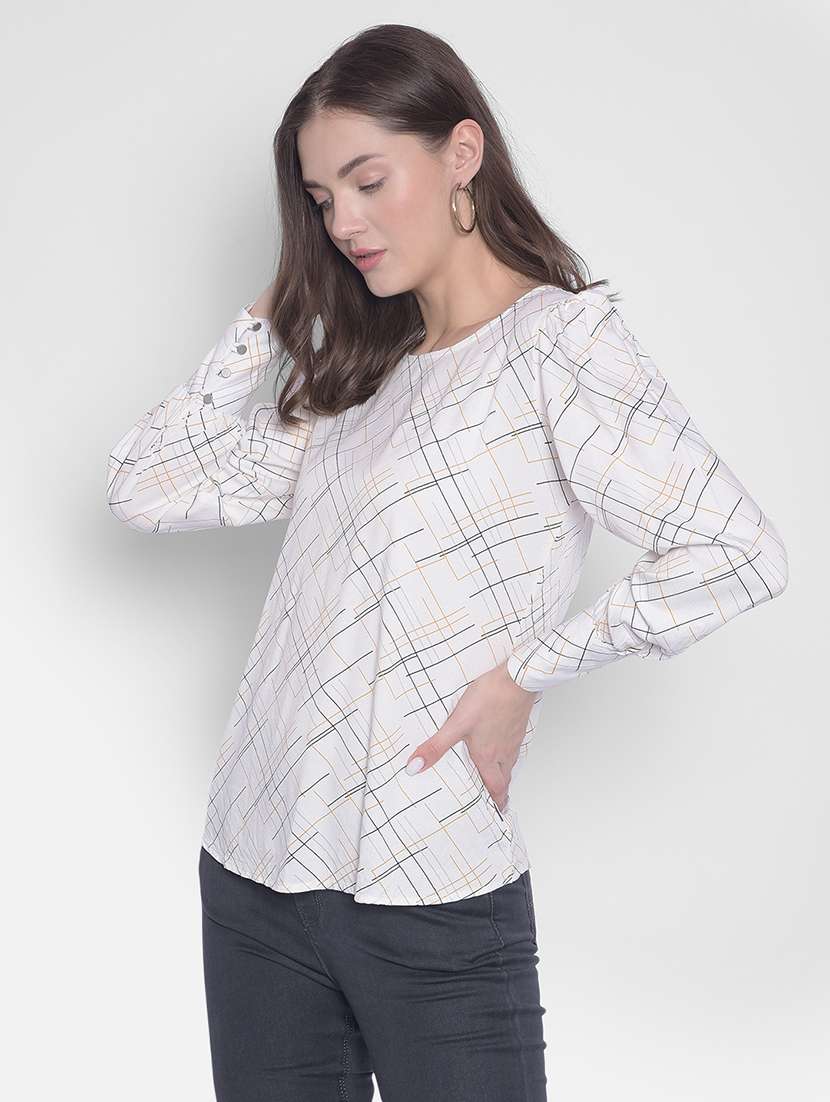 white viscose regular top - 21248173 -  Standard Image - 1