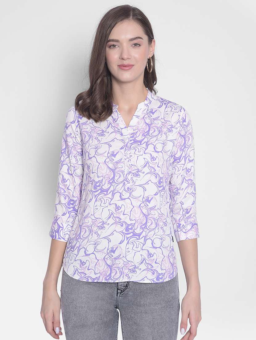 purple viscose regular top