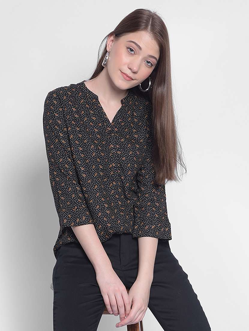 black viscose regular top - 21248177 -  Standard Image - 1