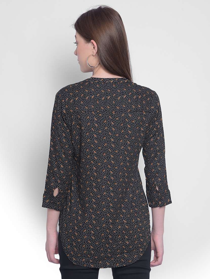 black viscose regular top - 21248177 -  Standard Image - 4