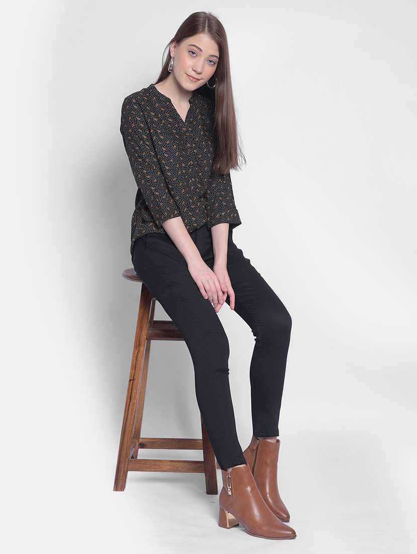 black viscose regular top - 21248177 -  Standard Image - 6