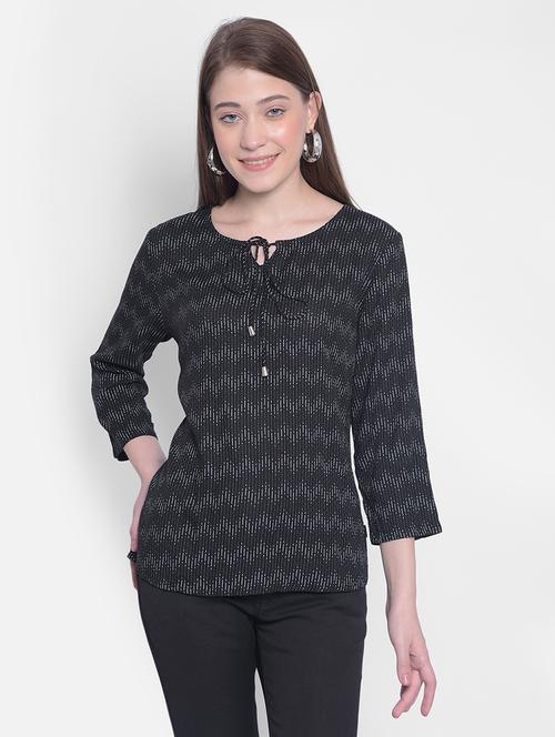 black viscose regular top - 21248178 - Standard Image - 0
