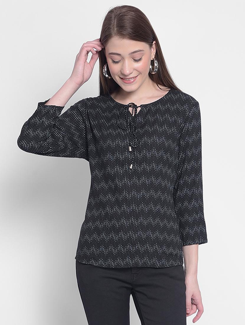 black viscose regular top - 21248178 - Standard Image - 1
