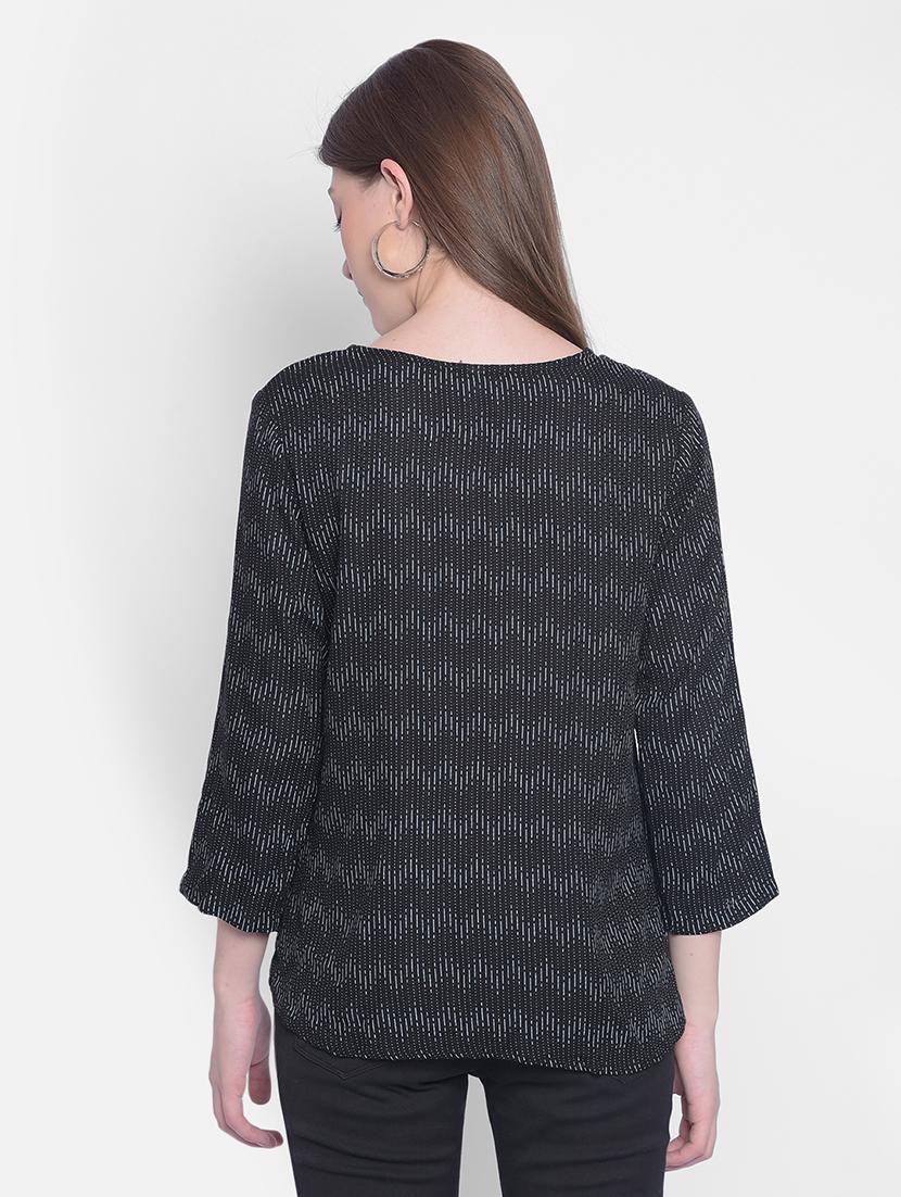 black viscose regular top - 21248178 - Standard Image - 4