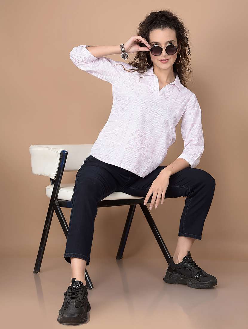 women printed high low top - 21248181 -  Standard Image - 4