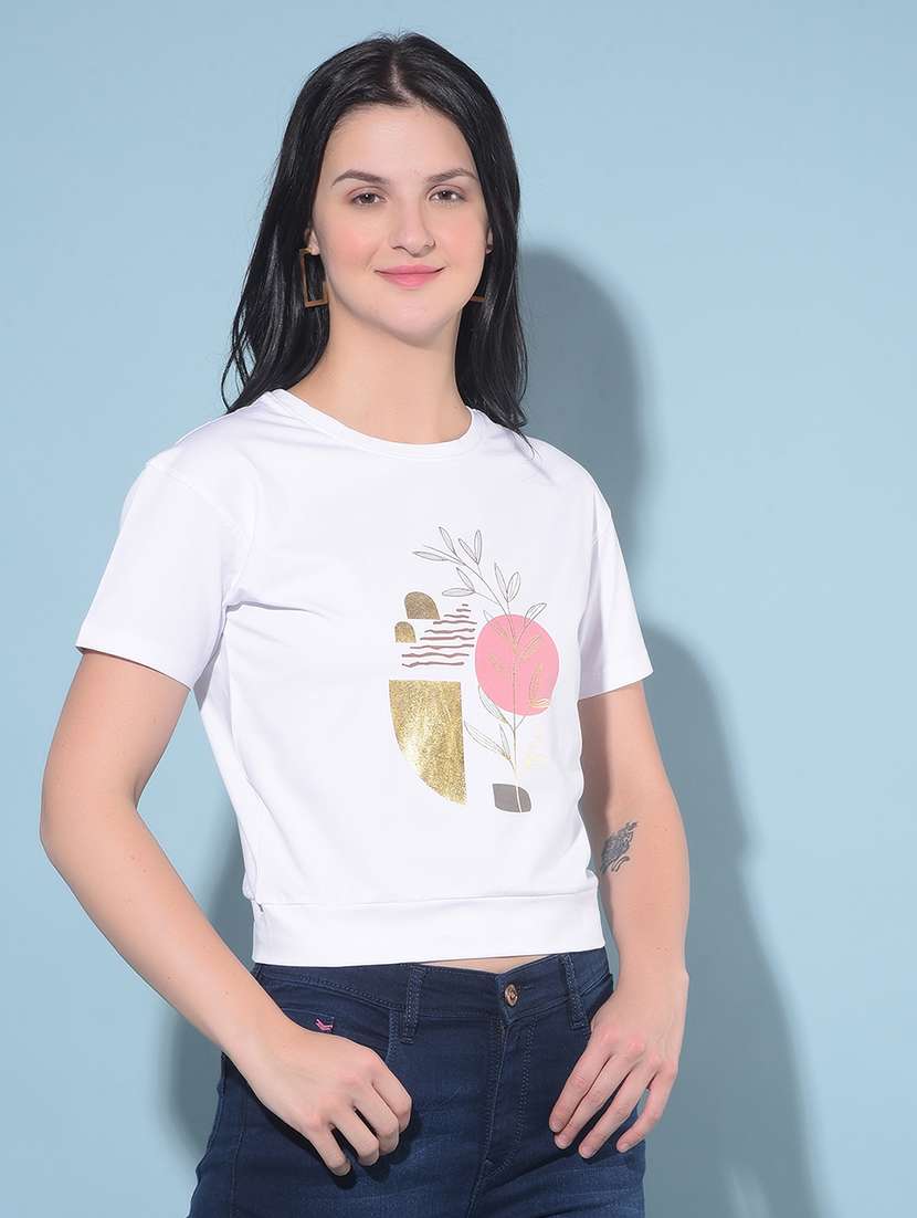 white cotton regular t-shirt