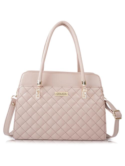 cream leatherette (pu) handbag - 21248603 - Standard Image - 0