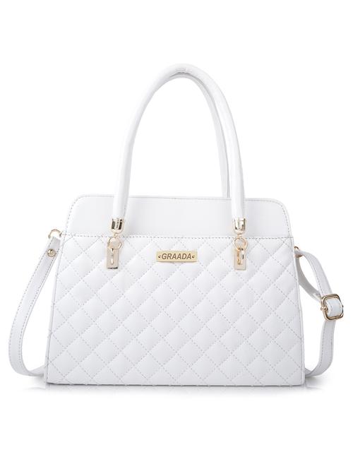 white leatherette (pu) handbag - 21248605 - Standard Image - 0