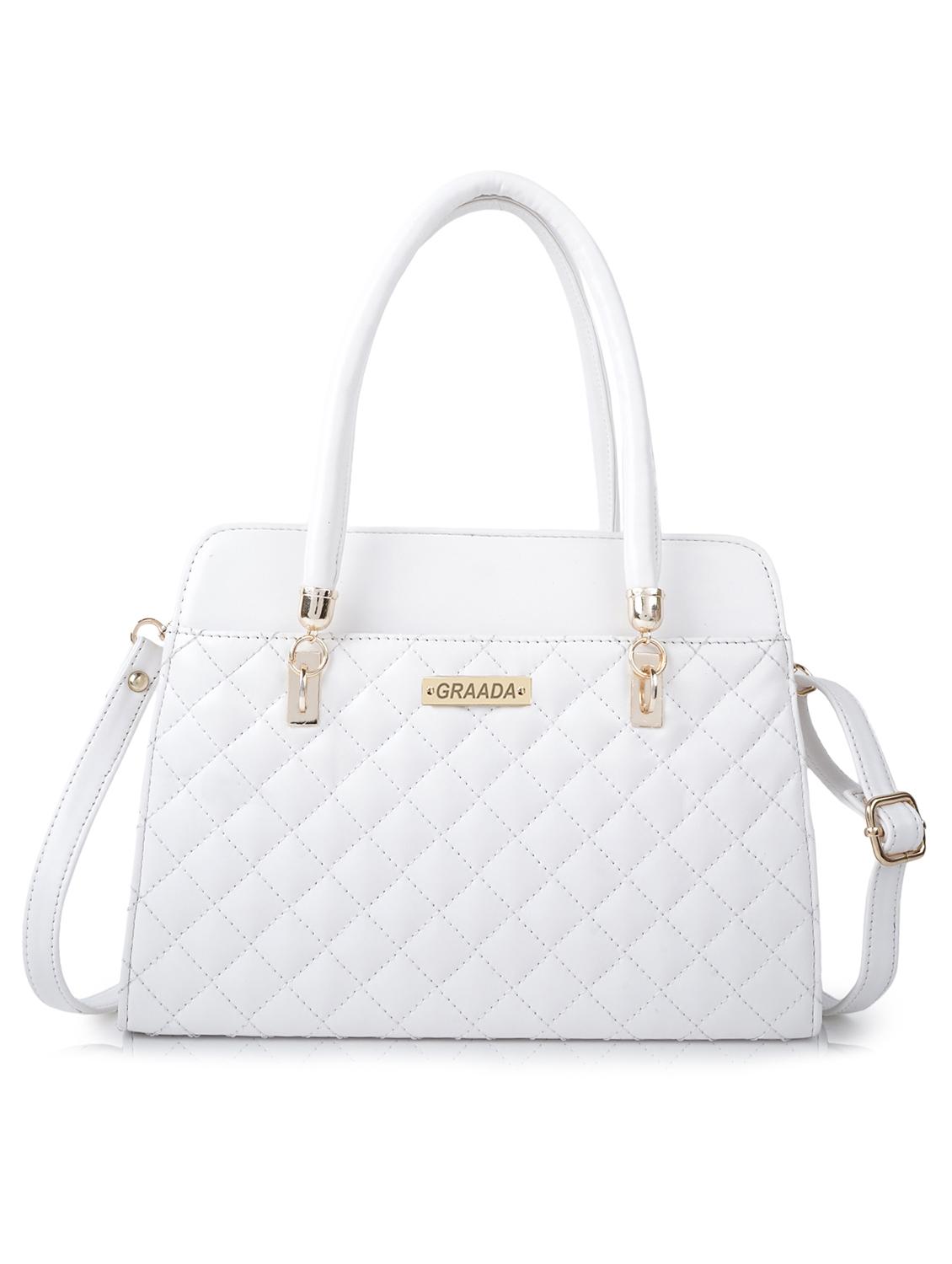 white leatherette (pu) handbag - 21248605 - Zoom Image - 0