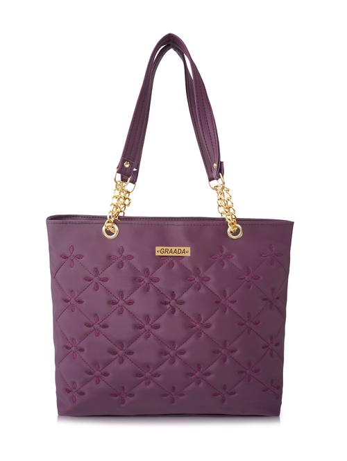 maroon leatherette (pu) handbag - 21248618 - Standard Image - 0