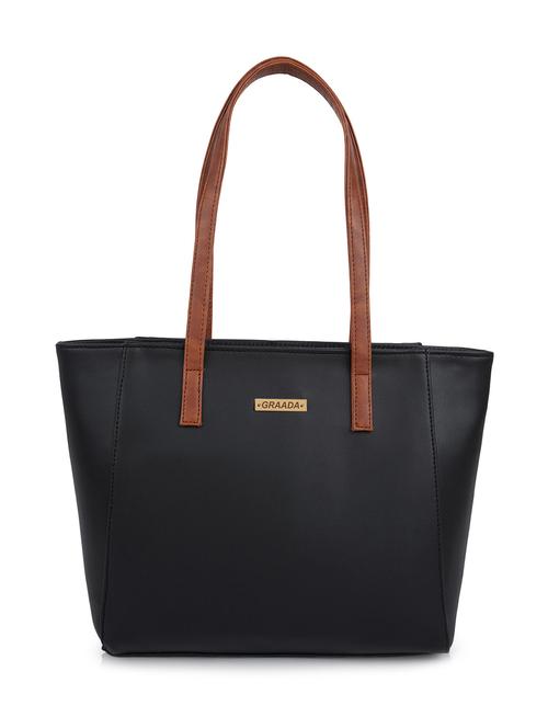 black leatherette (pu) handbag - 21248622 - Standard Image - 0
