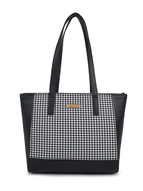 black leatherette (pu) handbag - 21248626 - Standard Image - 0
