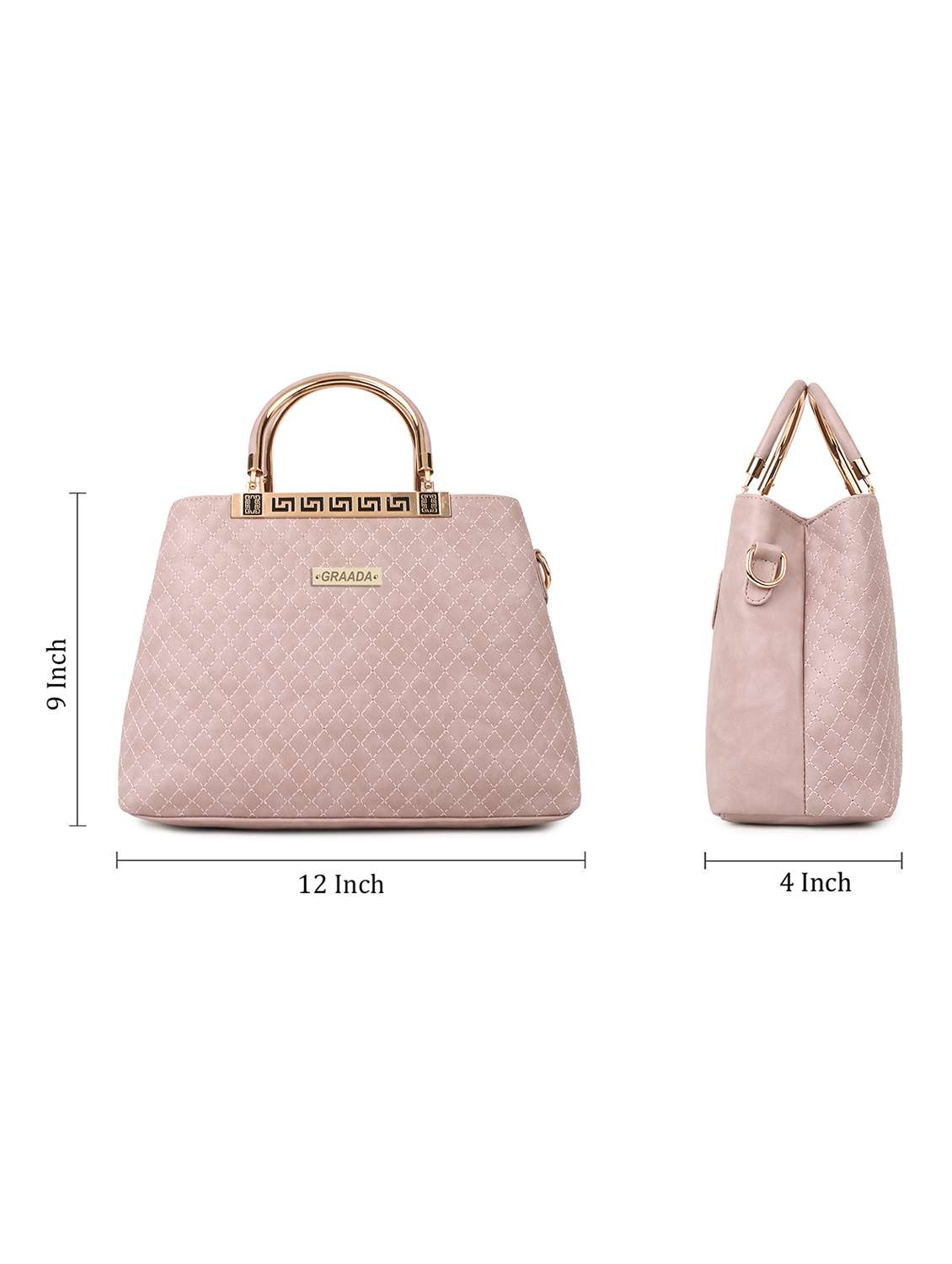 peach leatherette (pu) handbag - 21248645 -  Standard Image - 1