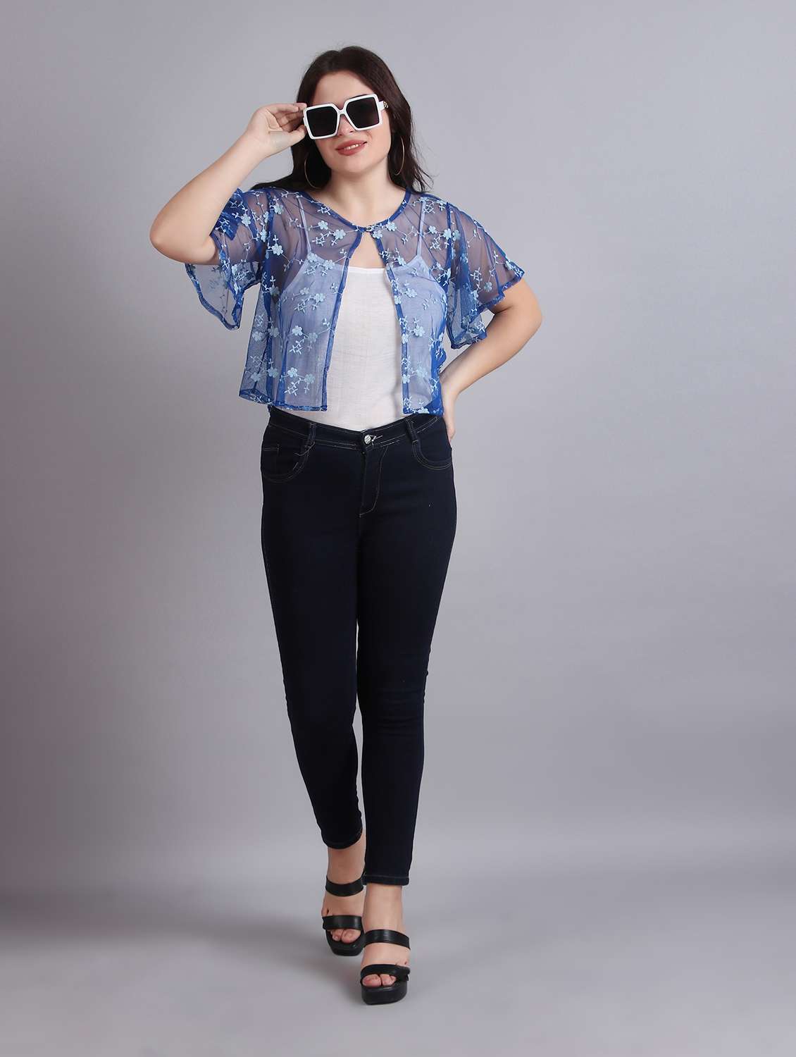 blue lace regular shrug - 21249215 -  Standard Image - 4