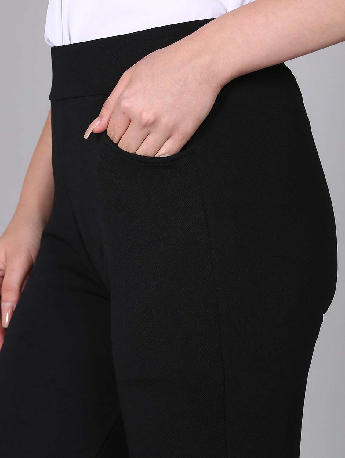 women high rise solid bootcut trouser - 21249280 -  Standard Image - 4