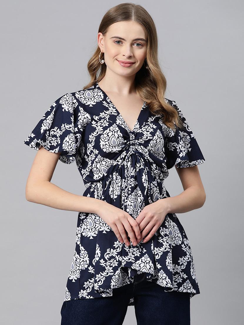 women printed flared sleeves long top - 21249303 - Zoom Image - 0
