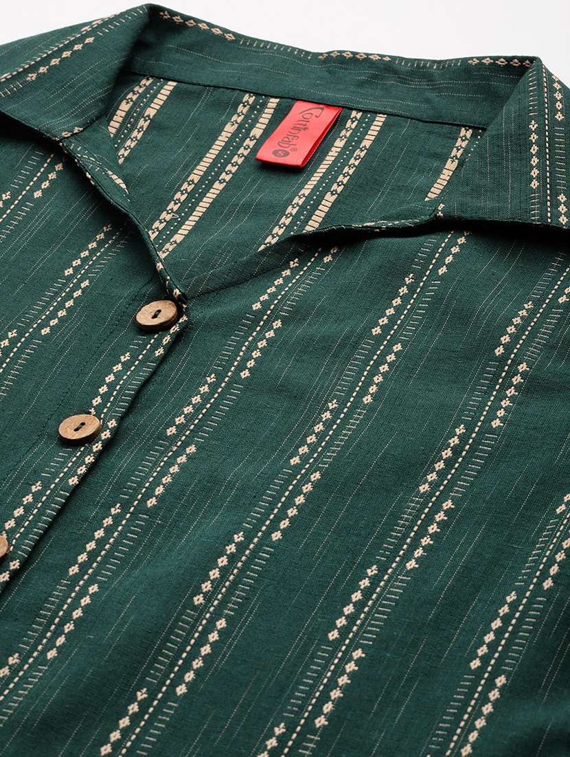 green cotton regular top - 21249321 -  Standard Image - 4