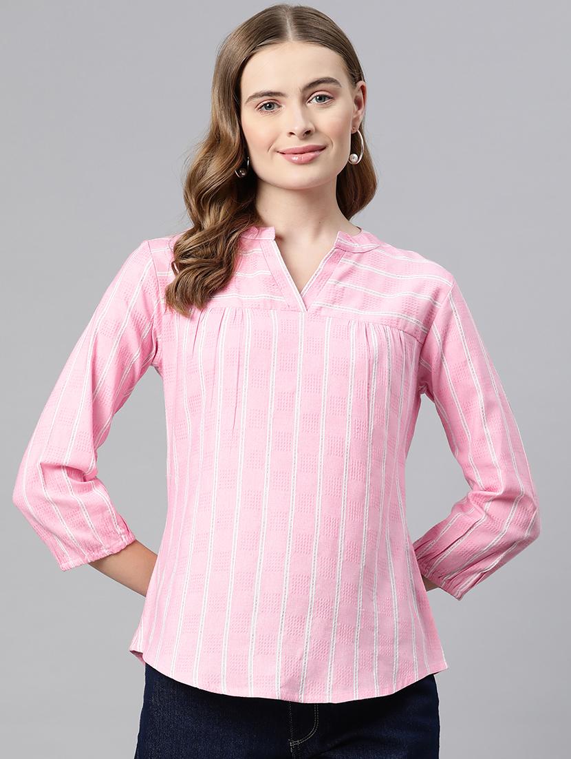 pink cotton regular top - 21249328 - Zoom Image - 0
