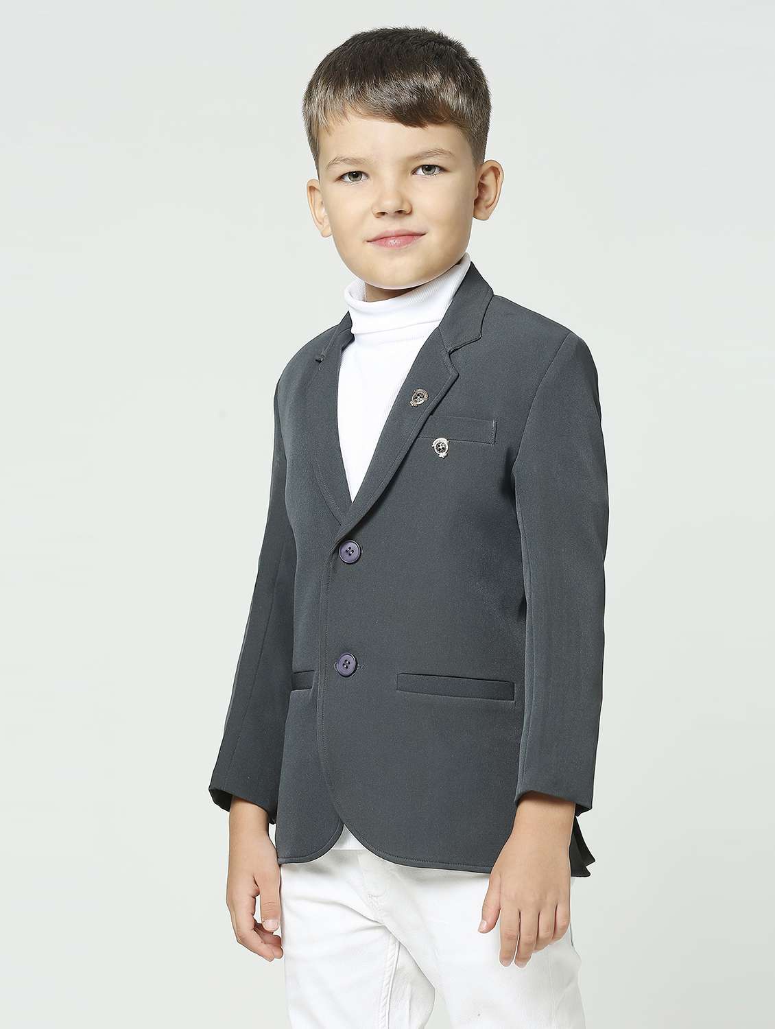 boys long sleeve solid blazer - 21249465 -  Standard Image - 1