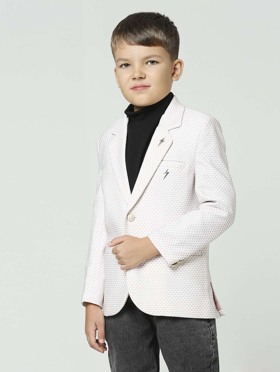 boys long sleeve solid blazer - 21249474 -  Standard Image - 1