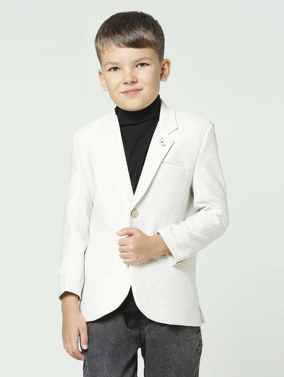 boys long sleeve solid blazer