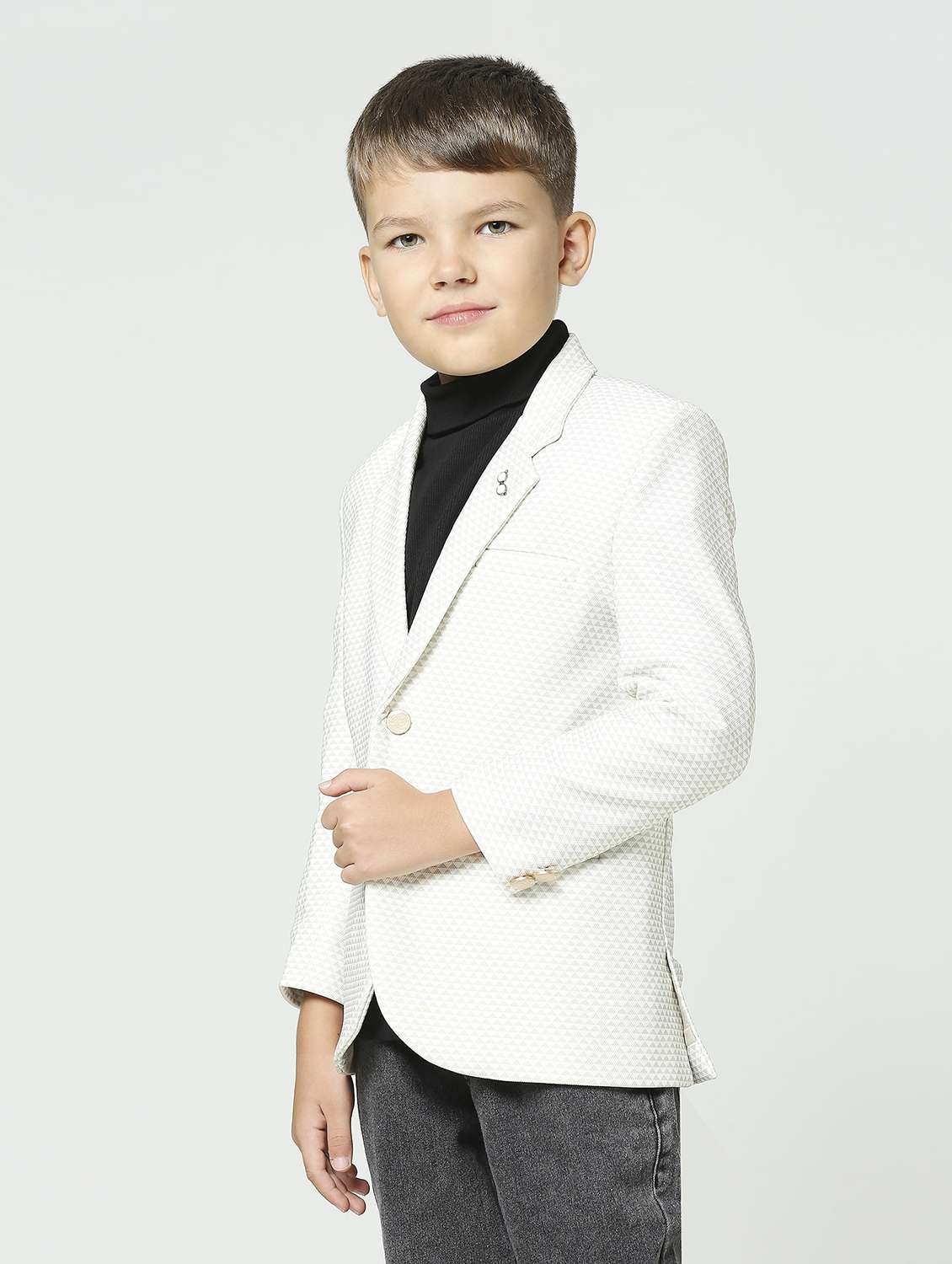 boys long sleeve solid blazer - 21249475 -  Standard Image - 1
