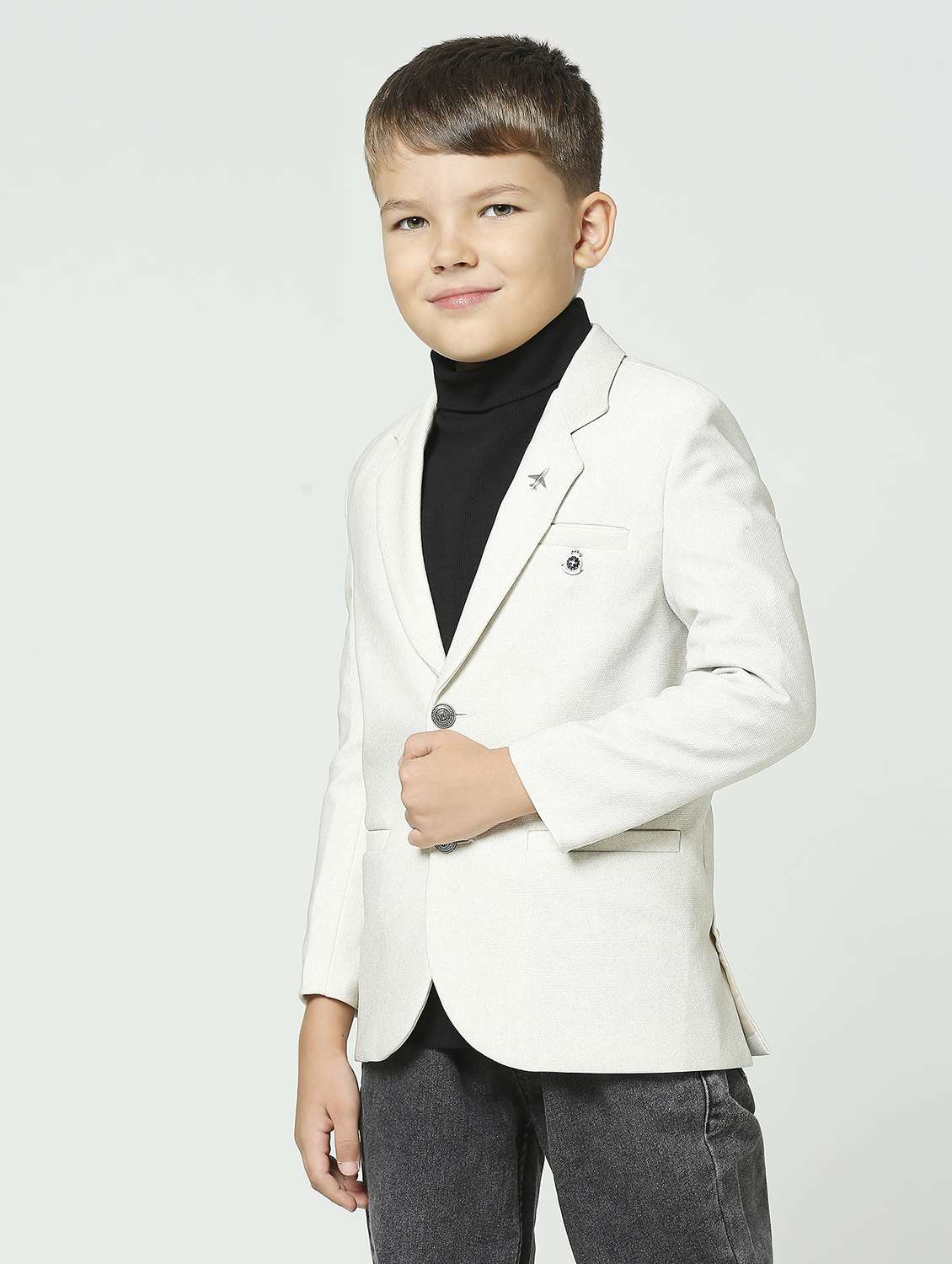 Boys Long Sleeve Solid Blazer - 21249477 -  Standard Image - 1