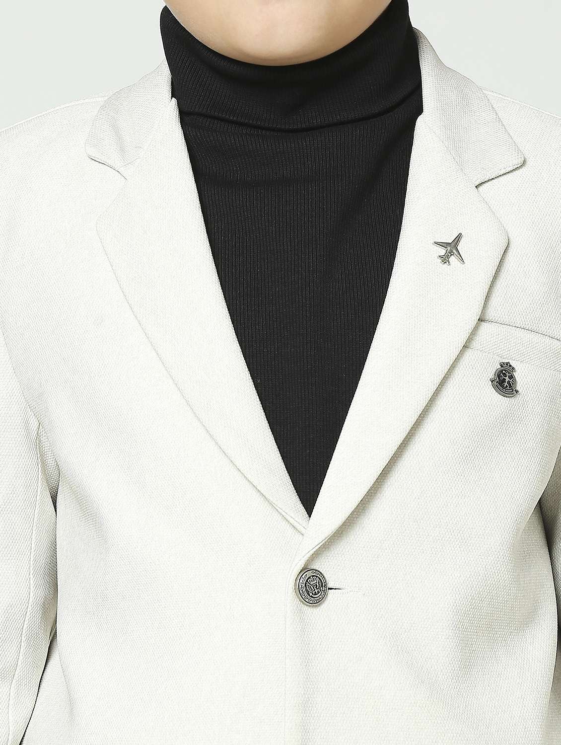 Boys Long Sleeve Solid Blazer - 21249477 -  Standard Image - 4