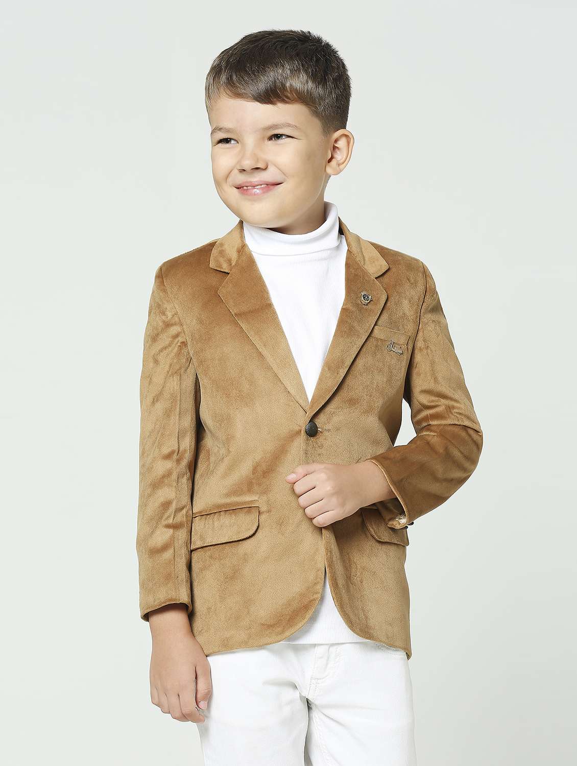 boys long sleeve solid blazer