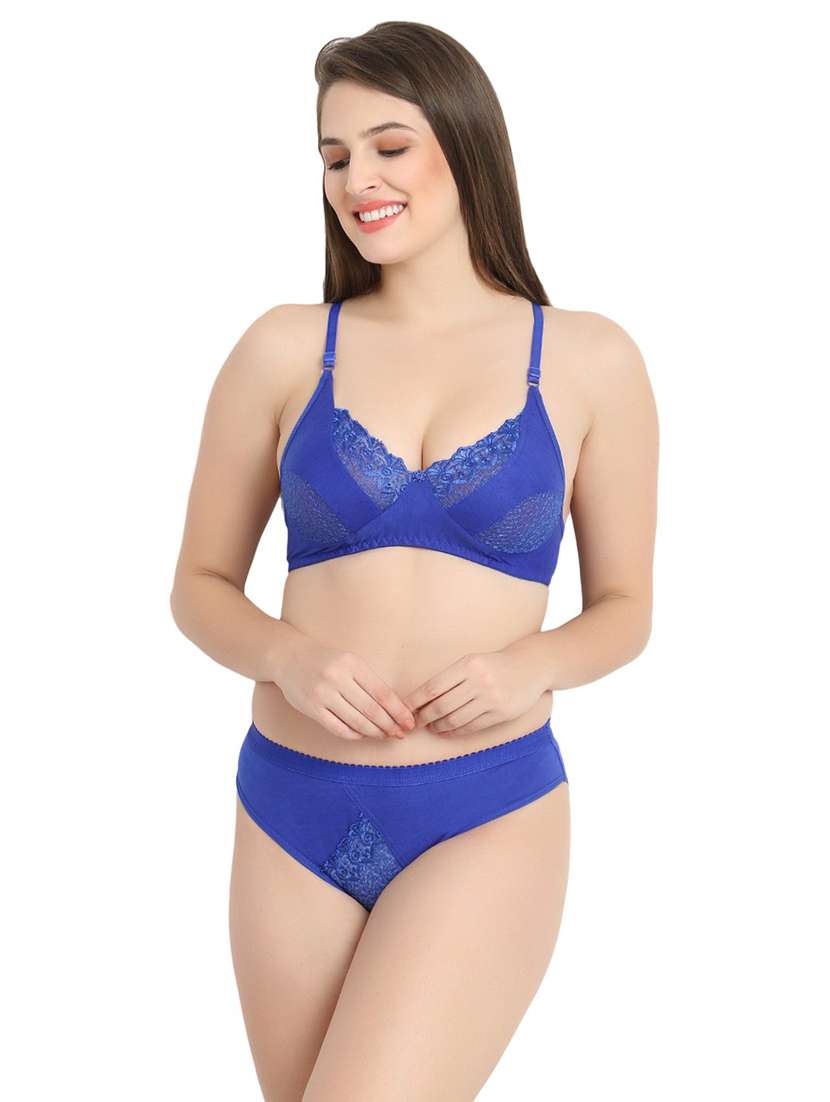 women solid bras and panty set - 21251678 - Standard Image - 1