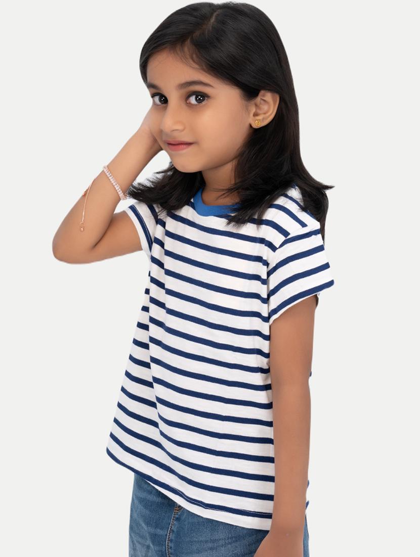 girl striped short sleeves regular tee - 21252361 - Standard Image - 1