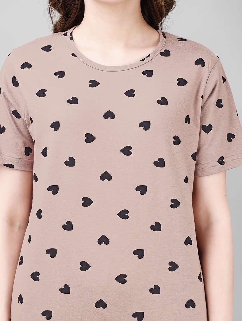 women printed pyjama nightwear set - 21252559 -  Standard Image - 4