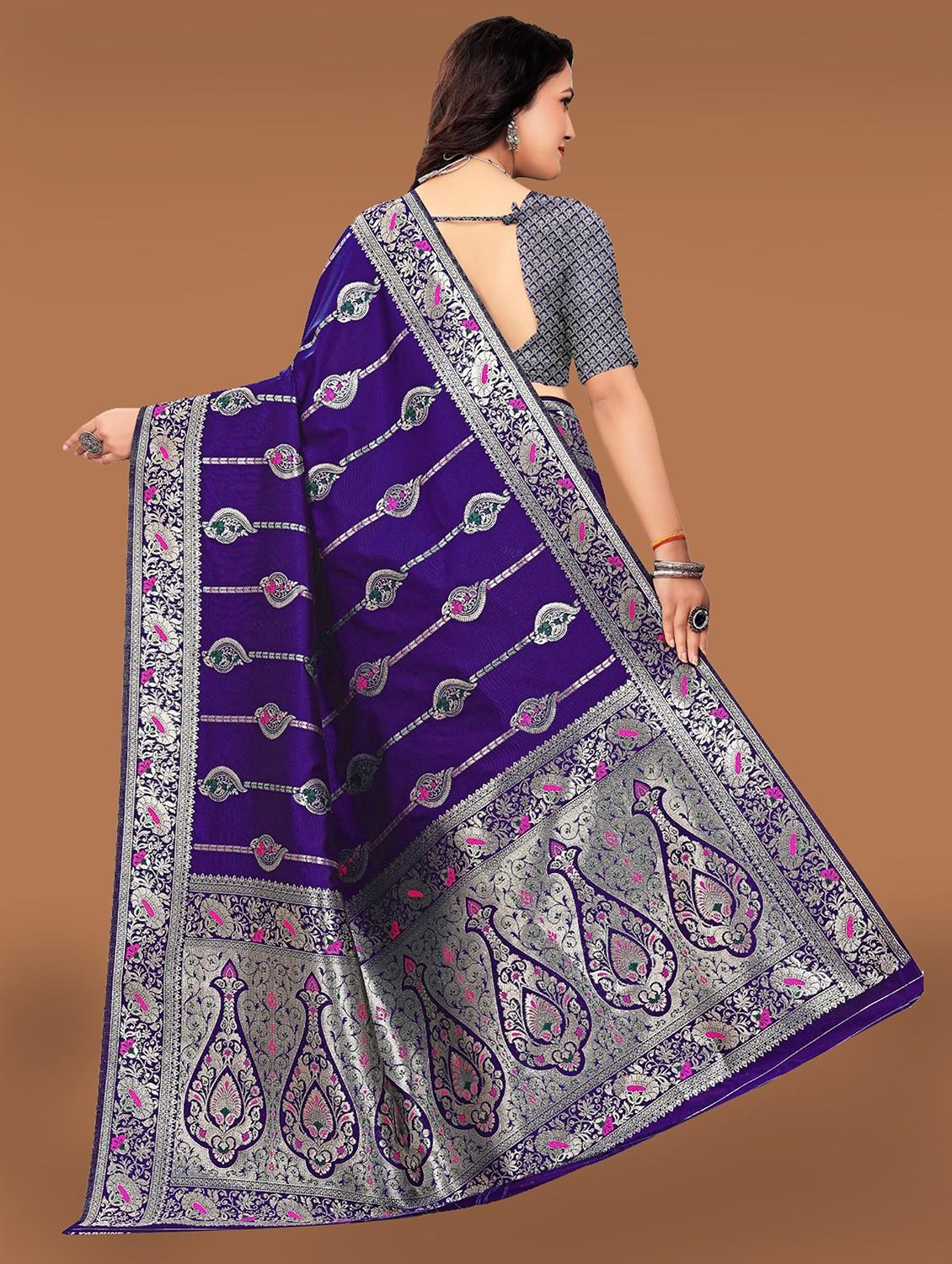 women zari work banarasi saree - 21252636 - Standard Image - 1