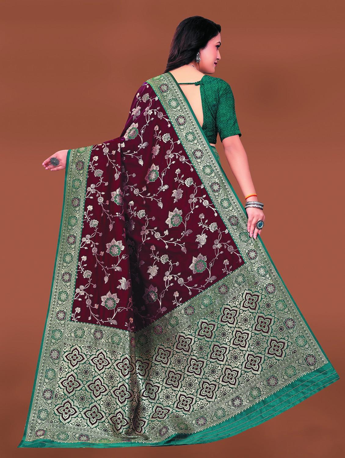 women zari work banarasi saree - 21252660 - Standard Image - 1