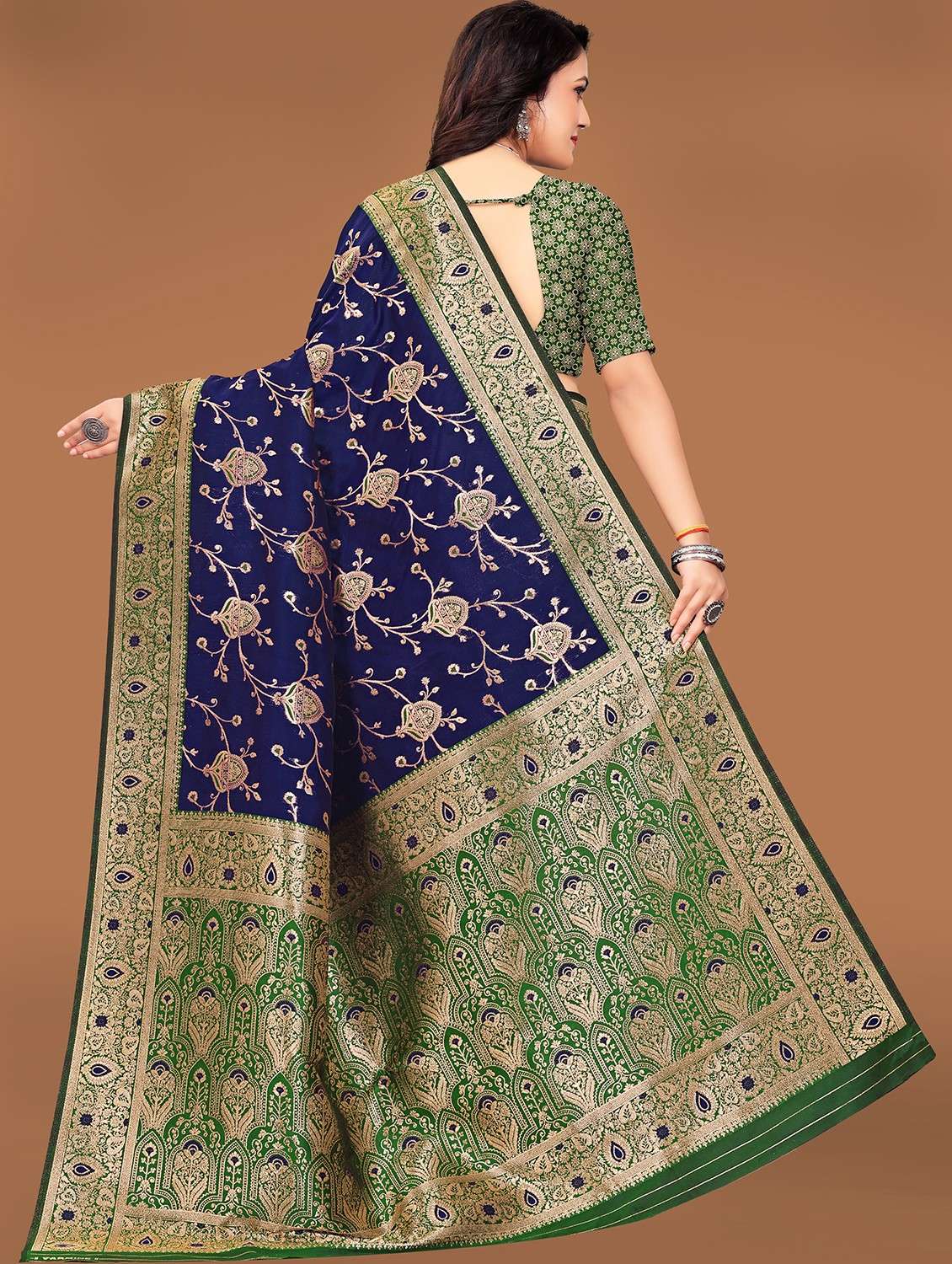 women zari work banarasi saree - 21252678 -  Standard Image - 1