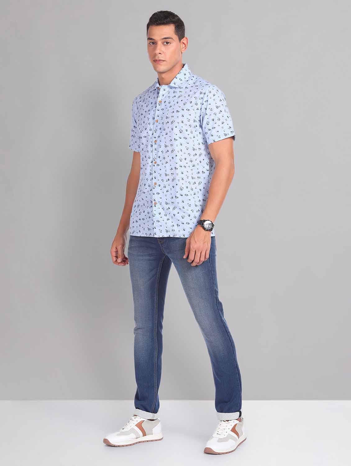 men short sleeved casual shirt - 21252788 - Standard Image - 4