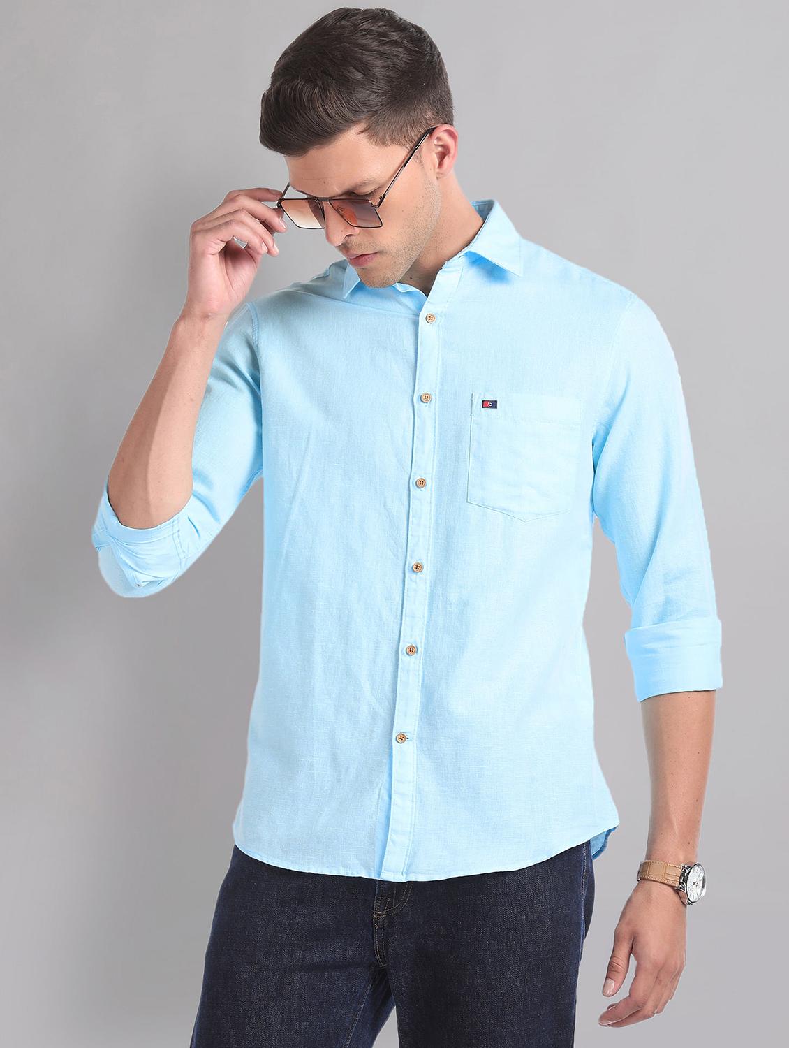 men long sleeved casual shirt