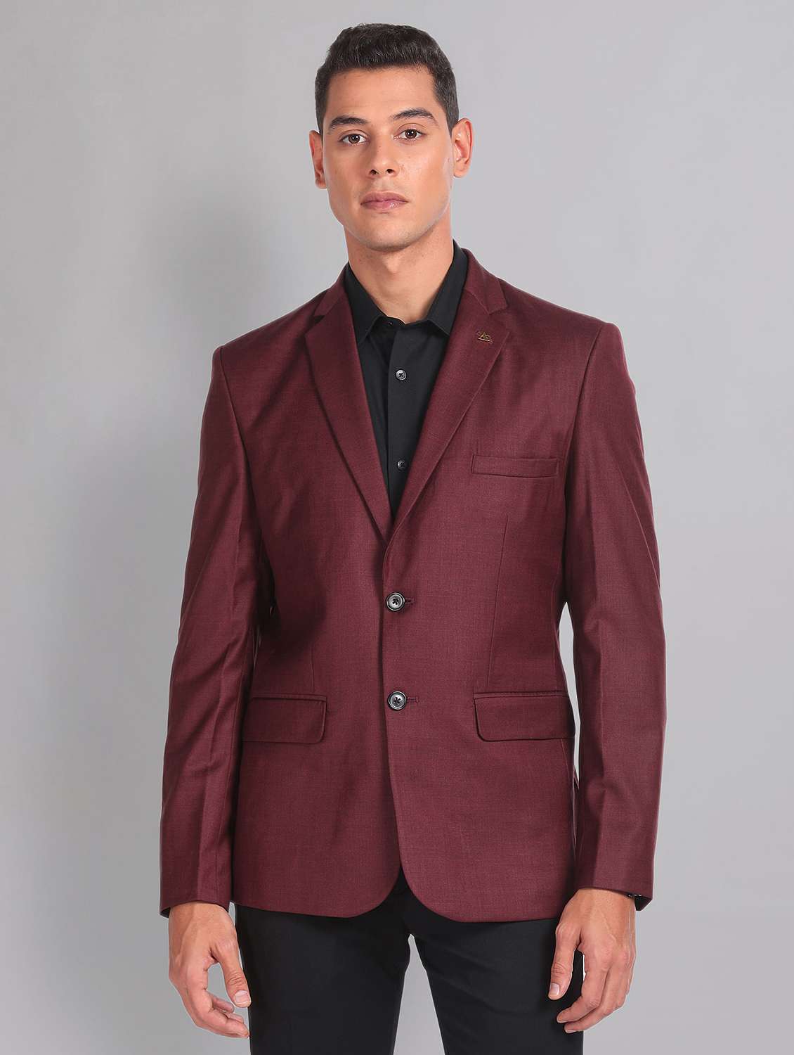 red polyester single breasted formal blazer - 21252805 -  Zoom Image - 0
